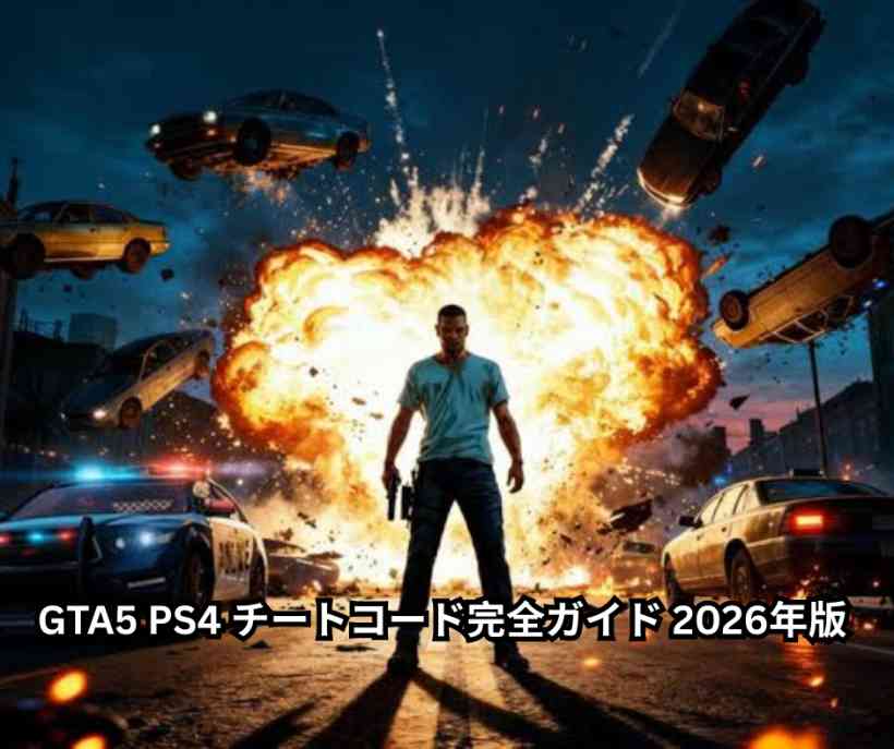 GTA5 PS4 チートコード完全ガイド 2026年版 - 入力方法・全一覧・注意点と楽しい遊び方を徹底解説
