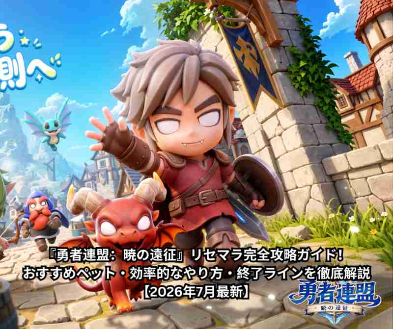 『勇者連盟：暁の遠征』リセマラ完全攻略ガイド！おすすめペット・効率的なやり方・終了ラインを徹底解説【2026年7月最新】