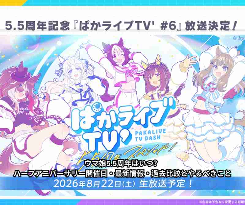 ウマ娘55周年はいつ？ハーフアニバーサリー開催日・最新情報・過去比較とやるべきこと完全ガイド